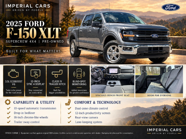 Certified 2025 Ford F150 XLT w/ Equipment Group 301A Standard AWD/4WD image 39