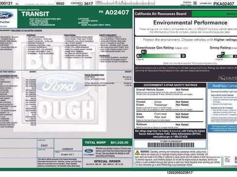 Used 2023 Ford E-Transit Low Roof w/ Load Area Protection Package image 34