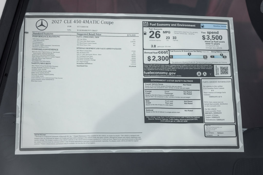 New 2027 Mercedes-Benz CLE 450 4MATIC Coupe image 24
