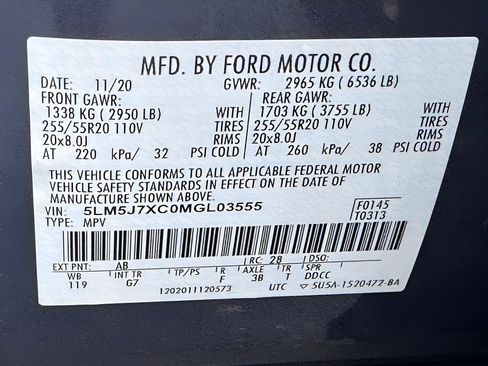 Used 2021 Lincoln Aviator Reserve w/ Equipment Group 201A image 48