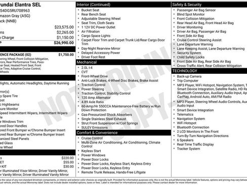 Used 2024 Hyundai Elantra SEL w/ Convenience Package FWD image 56
