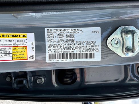 New 2026 Honda Accord EX-L image 21