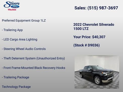Used 2022 Chevrolet Silverado 1500 LTZ w/ LTZ Premium Package AWD/4WD image 30