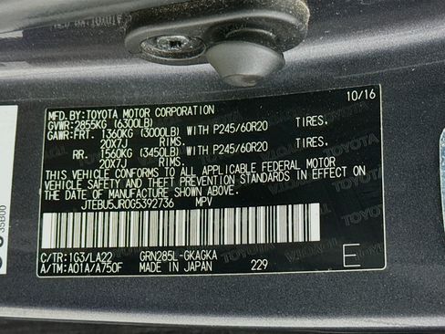 Used 2016 Toyota 4Runner Limited AWD/4WD image 35