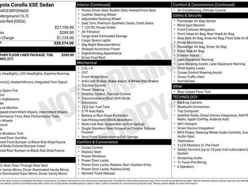 Certified 2024 Toyota Corolla XSE FWD image 27