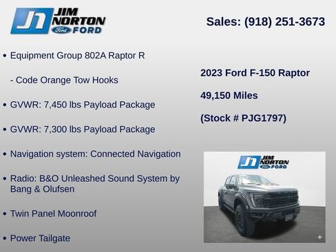 Used 2023 Ford F150 Raptor w/ Equipment Group 802A Raptor R AWD/4WD image 15