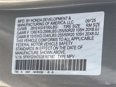 New 2025 Honda Pilot Touring image 28