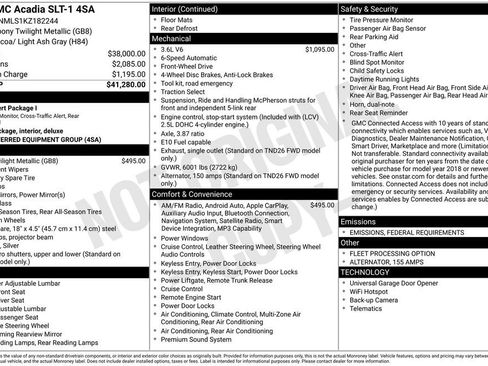 Certified 2019 GMC Acadia SLT image 4