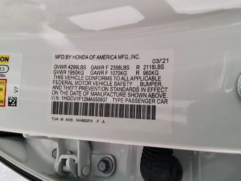 Certified 2021 Honda Accord LX image 42