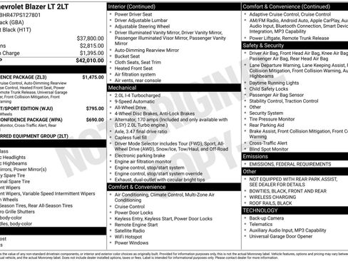 Certified 2023 Chevrolet Blazer LT w/ Convenience Package image 4