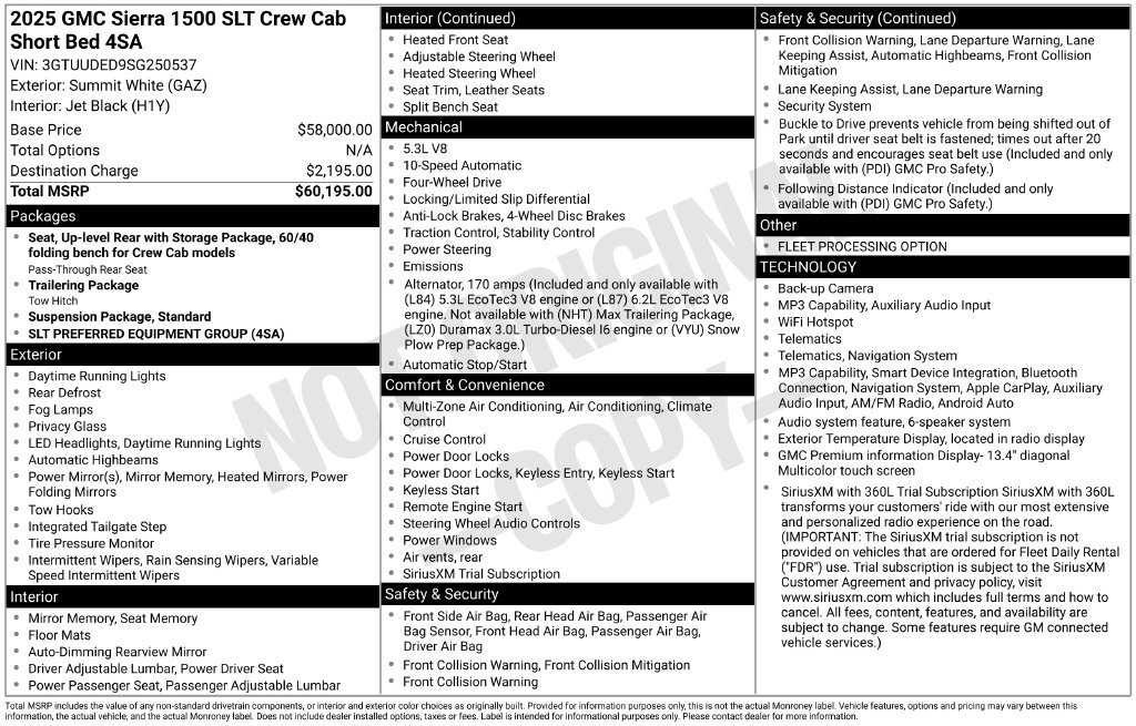 Used 2025 GMC Sierra 1500 SLT AWD/4WD image 35