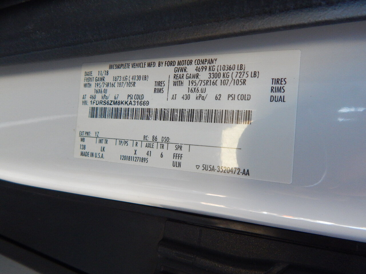 Used 2019 Ford Transit 350 138 DRW w/ Premium Package RWD image 30