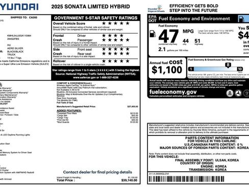 Used 2025 Hyundai Sonata Limited image 2