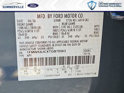 New 2026 Ford Explorer Tremor w/ Tremor Ultimate Package AWD/4WD image 39