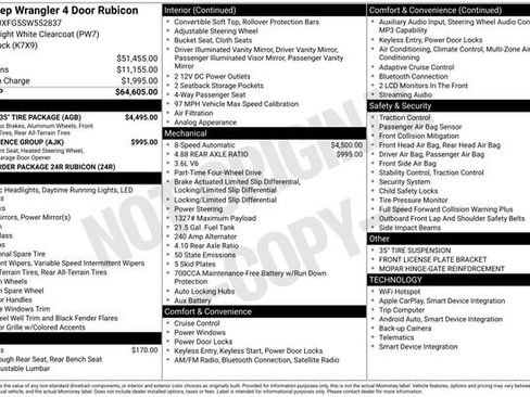 Used 2025 Jeep Wrangler Unlimited Rubicon w/ XTREMEE 35" Tire Package AWD/4WD image 13