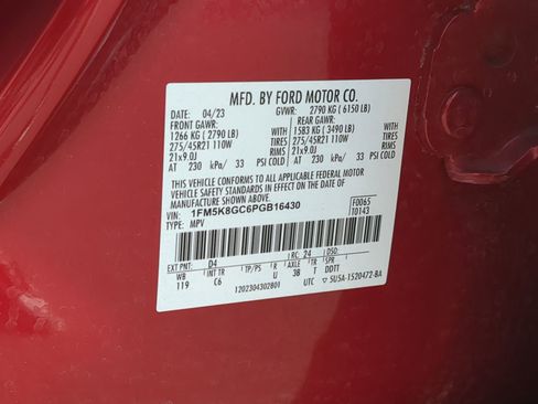 Certified 2023 Ford Explorer ST w/ Equipment Group 401A image 68