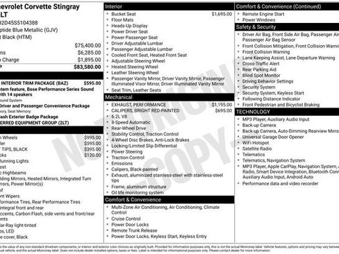 Used 2025 Chevrolet Corvette Stingray Preferred Cpe w/ Stealth Interior Trim Package RWD image 7