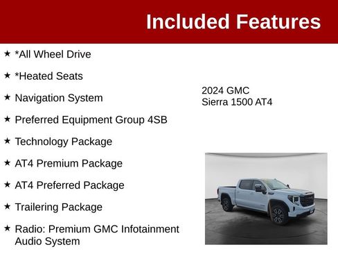 Used 2024 GMC Sierra 1500 AT4 w/ Technology Package AWD/4WD image 3