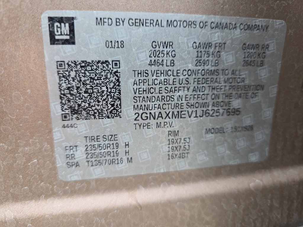 Certified 2018 Chevrolet Equinox Premier FWD image 38