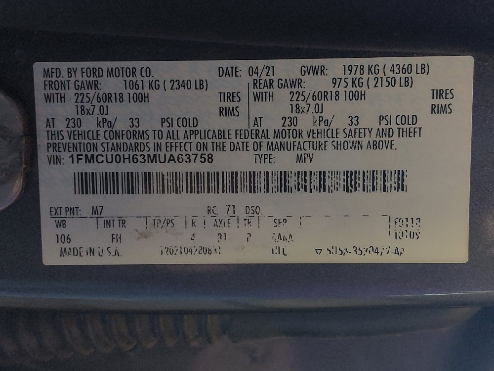 Used 2021 Ford Escape SEL FWD image 33
