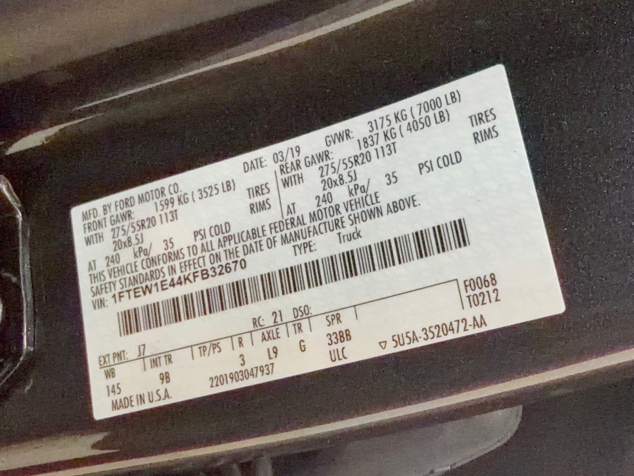 Used 2019 Ford F150 Platinum w/ Equipment Group 701A Luxury AWD/4WD image 31