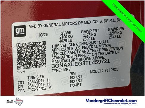 New 2026 Chevrolet Equinox RS w/ Safety and Technology Package FWD image 21