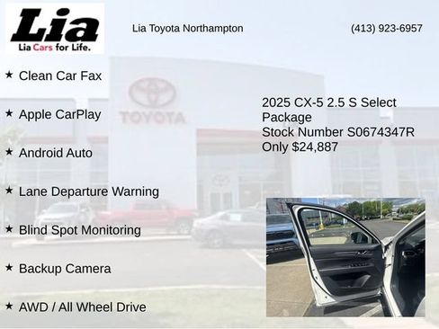 Used 2025 MAZDA CX-5 AWD 2.5 S w/ Select Package image 7