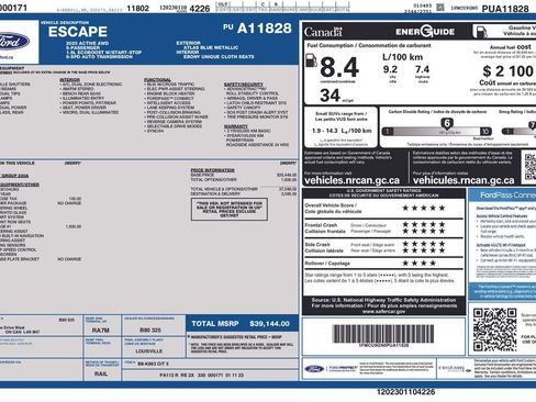 Used 2023 Ford Escape Active w/ Tech Pack #1 AWD/4WD image 43