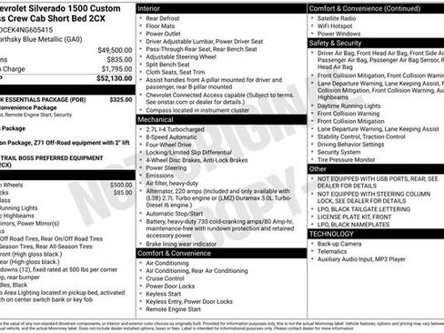 Used 2022 Chevrolet Silverado 1500 Custom Trail Boss w/ LPO, Dark Essentials Package AWD/4WD image 20