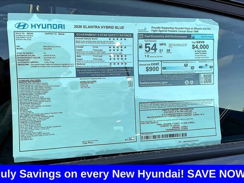 New 2026 Hyundai Elantra Hybrid FWD image 17