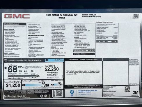 New 2026 GMC Sierra EV Elevation w/ LPO, Elevation Dark Package image 21