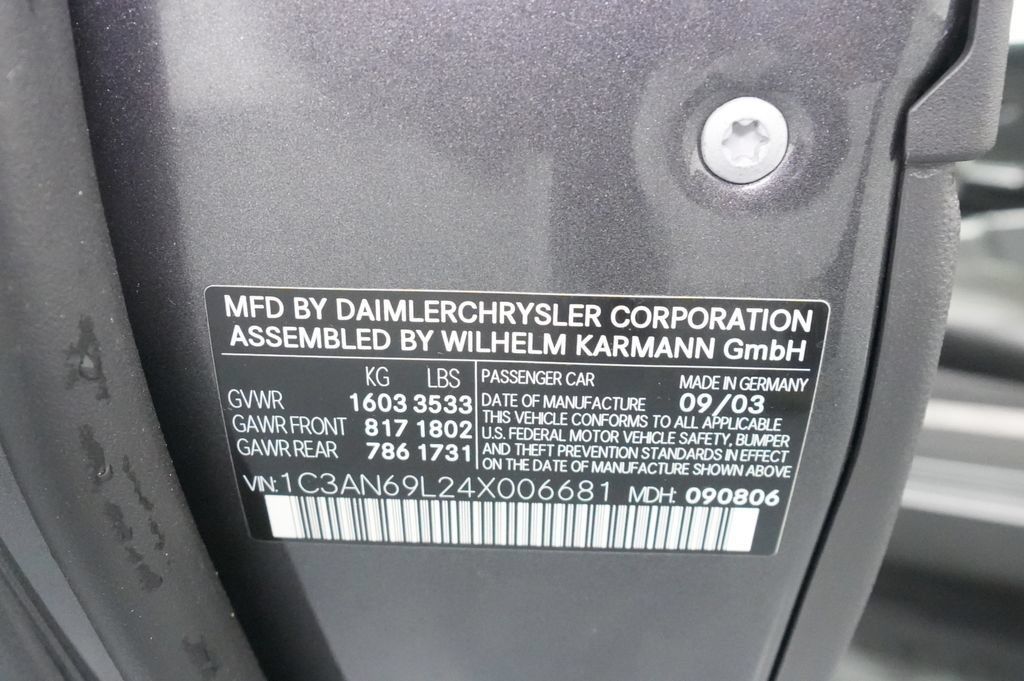 Used 2004 Chrysler Crossfire Coupe RWD image 28