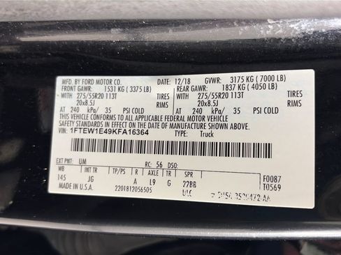 Used 2019 Ford F150 XL w/ Equipment Group 101A Mid AWD/4WD image 9