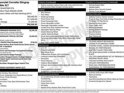 Used 2023 Chevrolet Corvette Stingray Premium Conv w/ Z51 Performance Package image 11