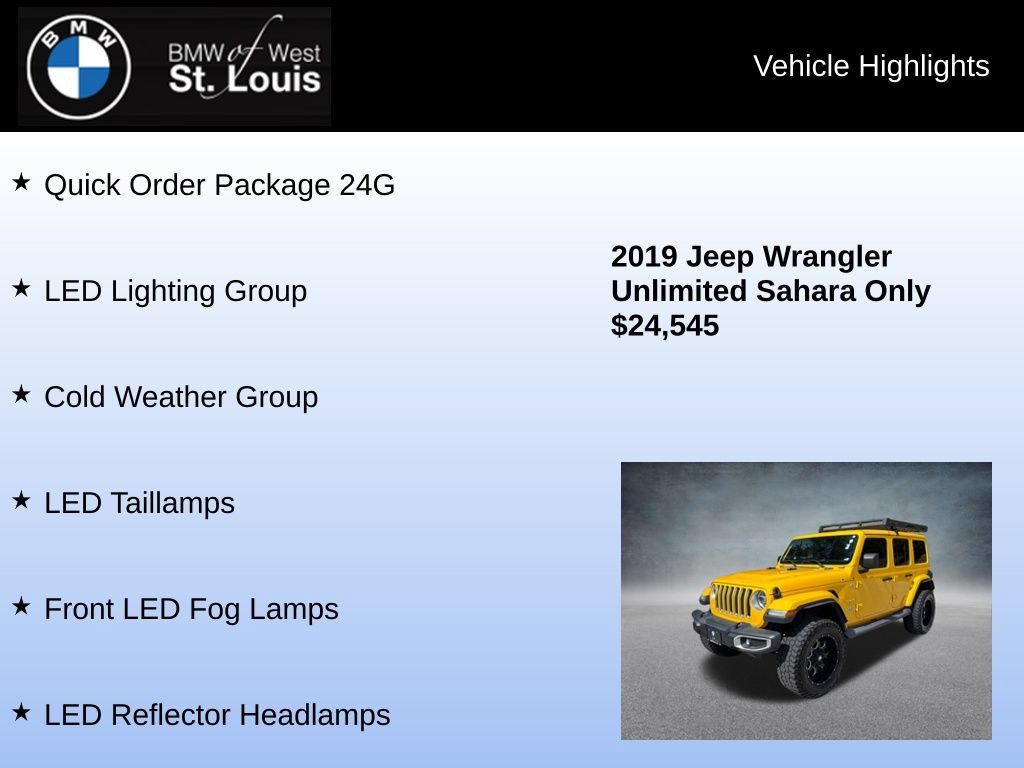 Used 2019 Jeep Wrangler Unlimited Sahara w/ Uconnect 4C Nav & Sound Group AWD/4WD image 8
