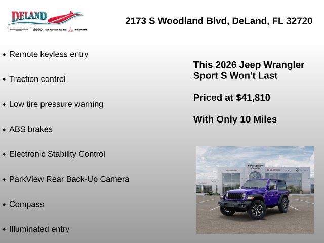 New 2026 Jeep Wrangler Sport AWD/4WD image 7