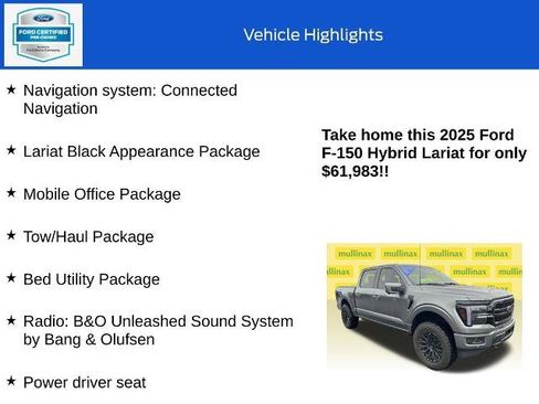 Certified 2025 Ford F150 Lariat w/ Equipment Group 502A High AWD/4WD image 10