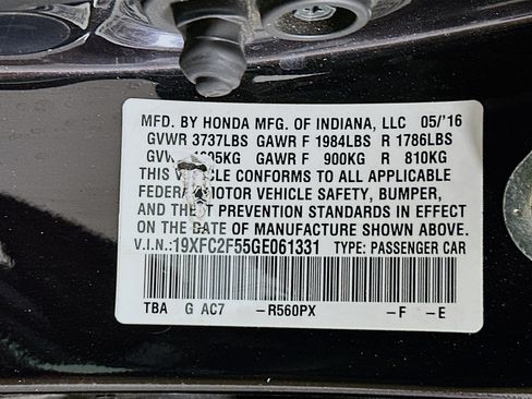 Used 2016 Honda Civic LX image 12