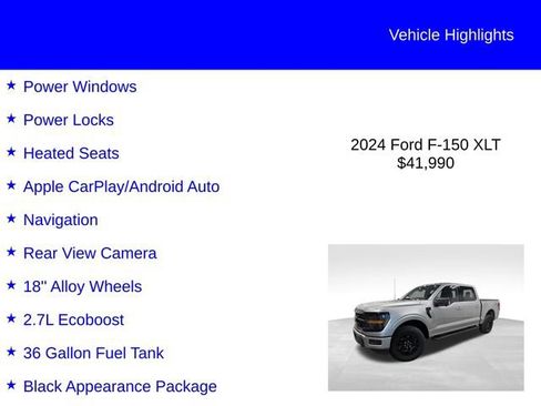 Certified 2024 Ford F150 XLT w/ Equipment Group 302A MID AWD/4WD image 3