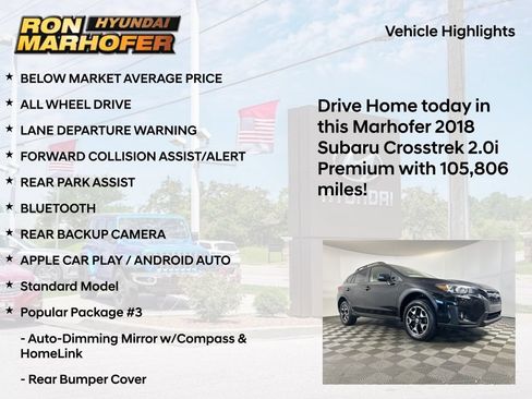 Used 2018 Subaru Crosstrek 2.0i Premium w/ Popular Package #3 AWD/4WD image 15