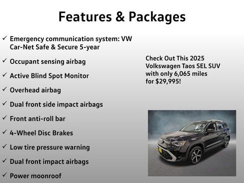 Used 2025 Volkswagen Taos SEL AWD/4WD image 8