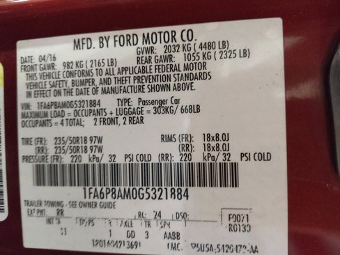 Used 2016 Ford Mustang V6 w/ Equipment Group 051A image 33