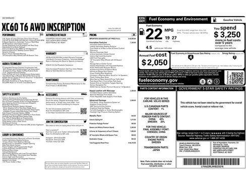 Used 2019 Volvo XC60 T6 Inscription w/ Protection Package Premier image 9