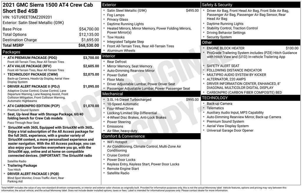 Certified 2021 GMC Sierra 1500 AT4 w/ AT4 Premium Package AWD/4WD image 4