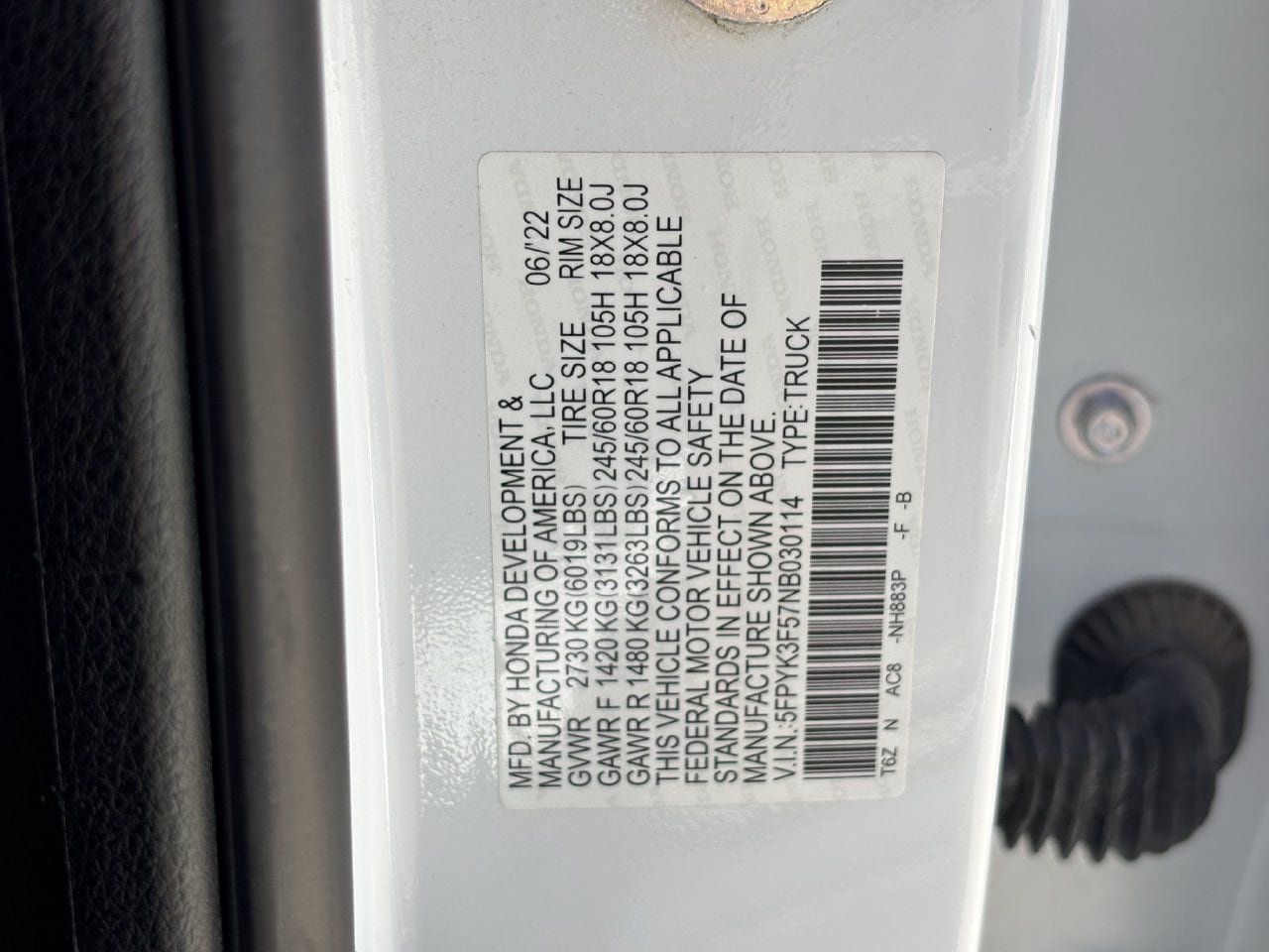 Certified 2022 Honda Ridgeline RTL image 31