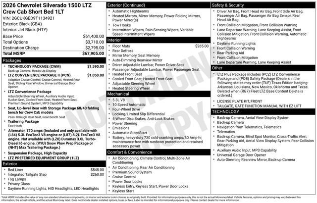 Certified 2026 Chevrolet Silverado 1500 LTZ w/ Technology Package AWD/4WD image 46