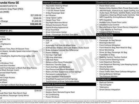 New 2026 Hyundai Kona SE AWD/4WD image 24
