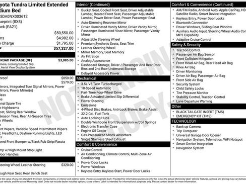 Used 2022 Toyota Tundra Limited w/ TRD Off-Road Package image 85