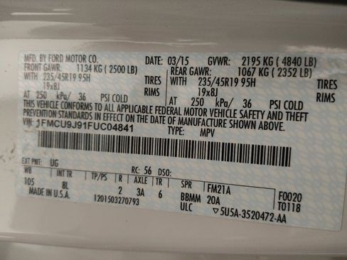 Used 2015 Ford Escape Titanium w/ Equipment Group 301A AWD/4WD image 33