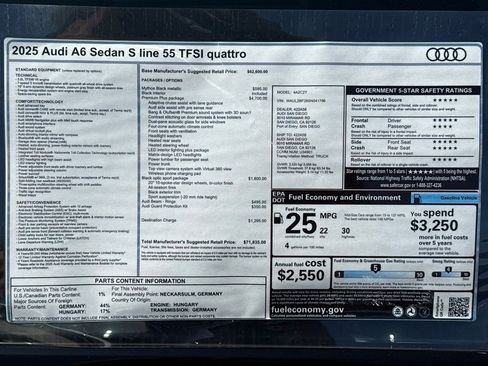 New 2025 Audi A6 Premium Plus image 21